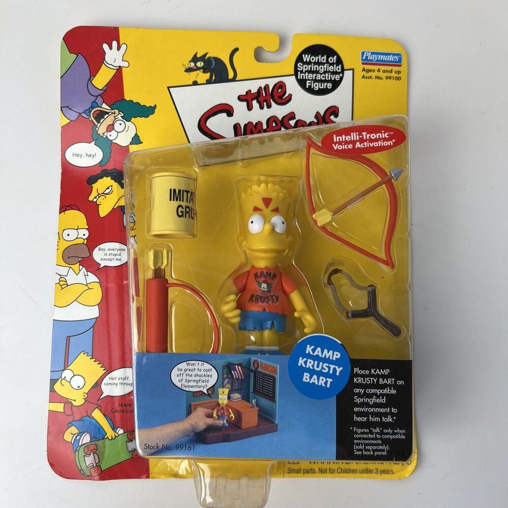 The Simpsons Kamp Krusty Bart Action Figure Playmates World of Springfield